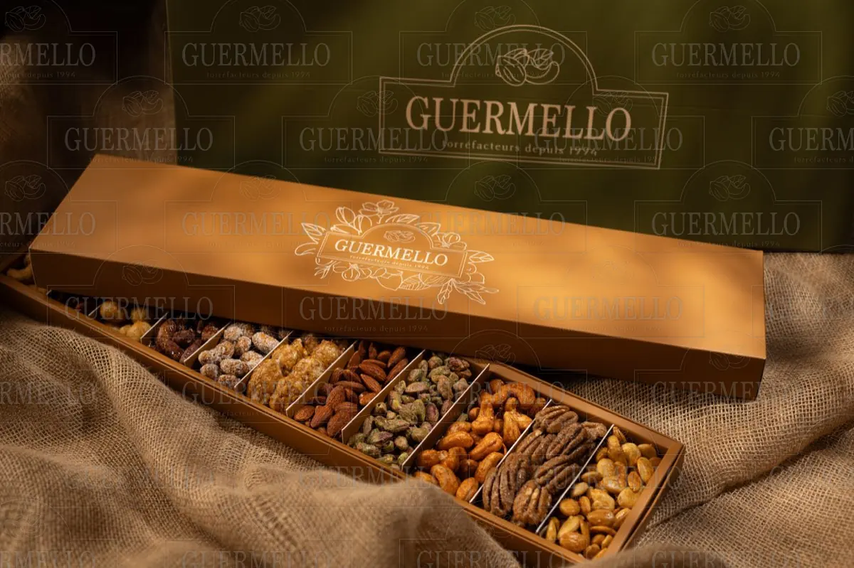 Coffret Dégustation - علبة تذوق المكسرات — fruits secs Guermello