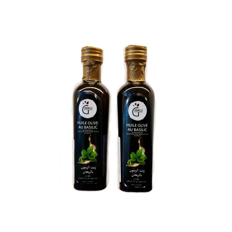 Huile d'olive basilic